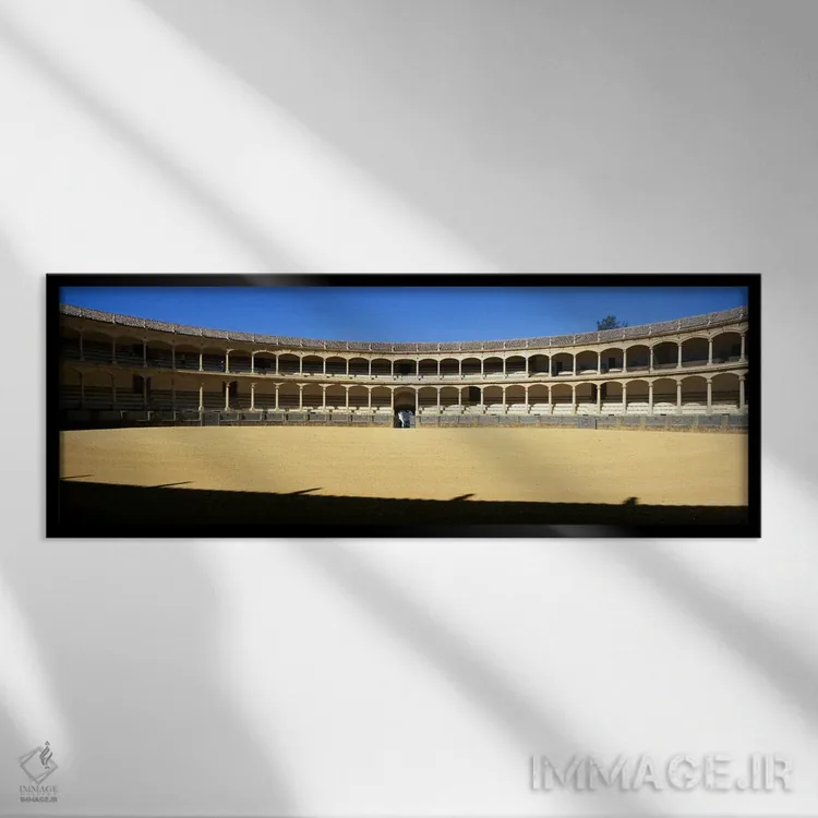 تابلو دکوراتیو Plaza de Toros, Ronda, Malaga, Andalusia, Spain,میدان گ… اثر پانورامیک ایمجز - نمای قابدار مشکی