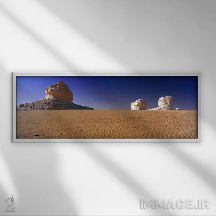 تابلو دکوراتیو Farafra Oasis, Egypt,تشکیلات سنگی در بیابان سفید، واحه… اثر پانورامیک ایمجز - نمای قابدار سفید