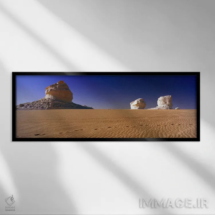 تابلو دکوراتیو Farafra Oasis, Egypt,تشکیلات سنگی در بیابان سفید، واحه… اثر پانورامیک ایمجز - نمای قابدار مشکی