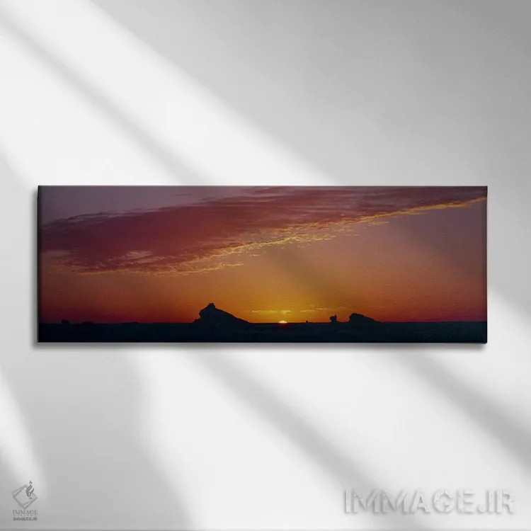 تابلو دکوراتیو White Desert, Farafra Oasis, Egypt,سیلوئت تشکیلات سنگی… اثر پانورامیک ایمجز - نمای روبهرو روی دیوار