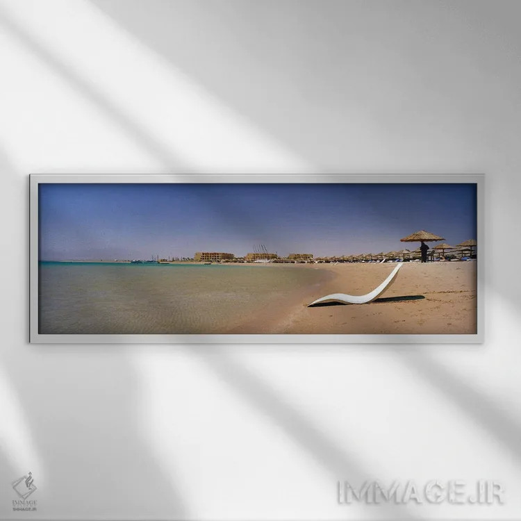تابلو دکوراتیو Soma Bay, Hurghada, Egypt,صندلی راحتی روی ساحل، سوما بی… اثر پانورامیک ایمجز - نمای قابدار سفید