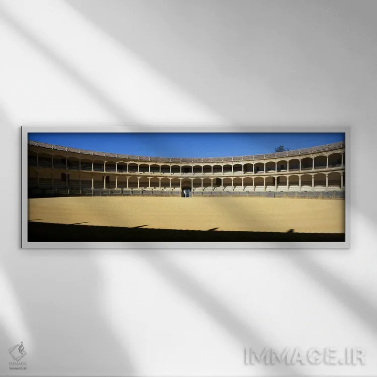 تابلو دکوراتیو Plaza de Toros, Ronda, Malaga, Andalusia, Spain,میدان گ… اثر پانورامیک ایمجز - نمای قابدار سفید