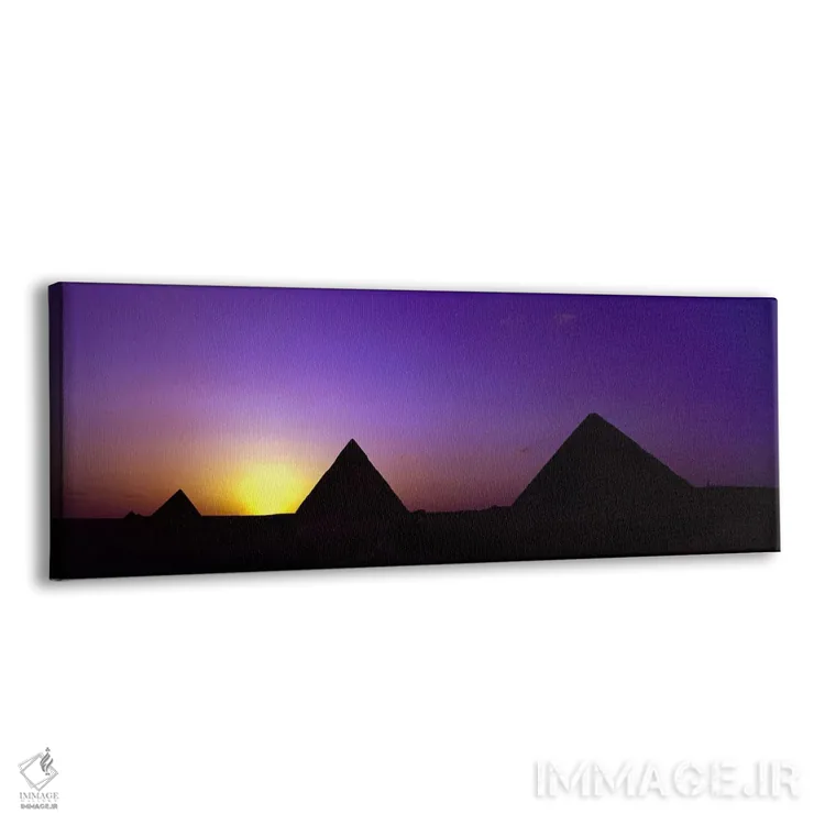 تابلو دکوراتیو Giza, Egypt,سیلوئت اهرام در غروب، جیزه، مصر اثر پانورامیک ایمجز - نمای پرسپکتیو محصول