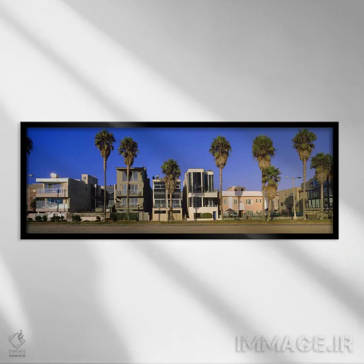 تابلو دکوراتیو Venice Beach, City of Los Angeles, California, USA,ساخت… اثر پانورامیک ایمجز - نمای قابدار مشکی