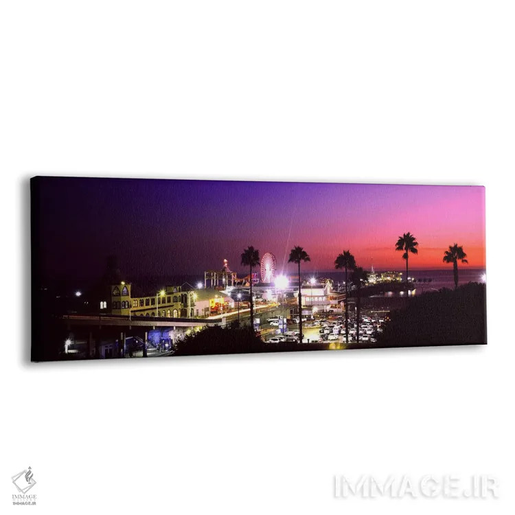 تابلو دکوراتیو Santa Monica Beach, Santa Monica, Los Angeles County, C… اثر پانورامیک ایمجز - نمای پرسپکتیو محصول