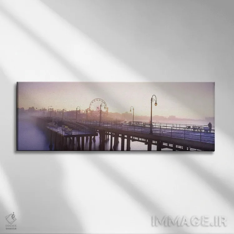 تابلو دکوراتیو Santa Monica Pier, Santa Monica, Los Angeles County, Ca… اثر پانورامیک ایمجز - نمای روبهرو روی دیوار
