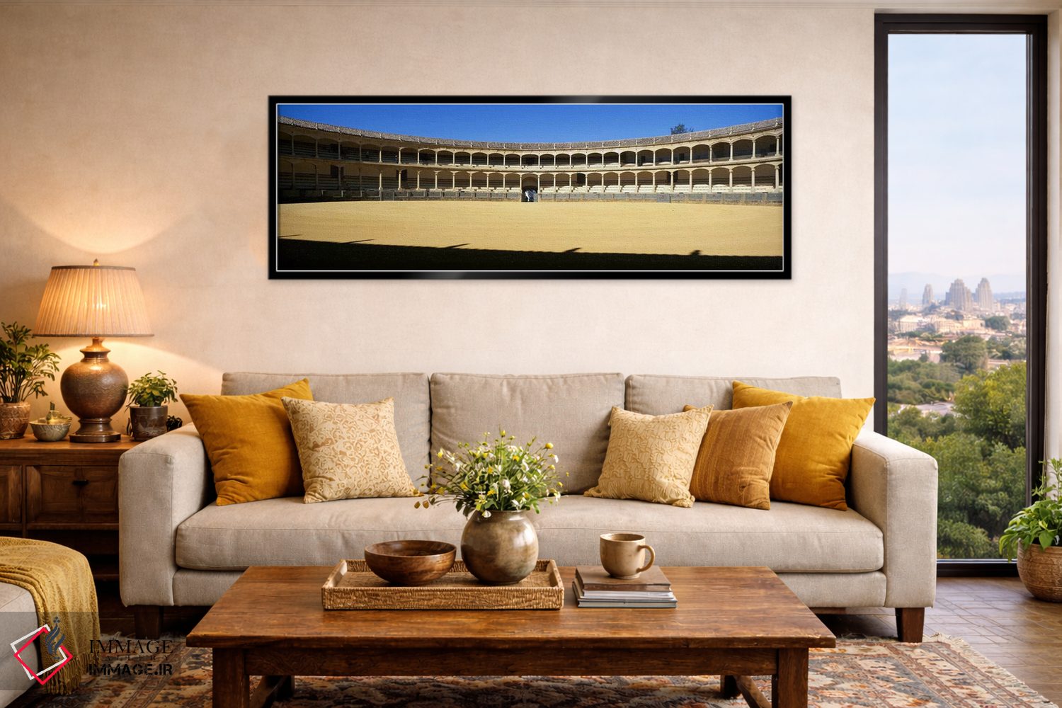 تابلو دکوراتیو Plaza de Toros, Ronda, Malaga, Andalusia, Spain,میدان گ… اثر پانورامیک ایمجز - D6B