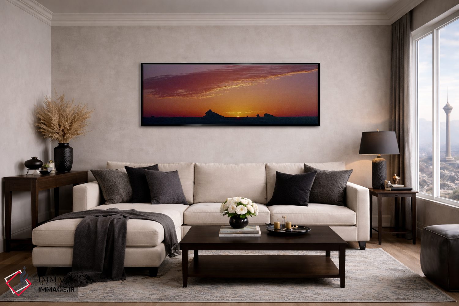 تابلو دکوراتیو White Desert, Farafra Oasis, Egypt,سیلوئت تشکیلات سنگی… اثر پانورامیک ایمجز - D5B