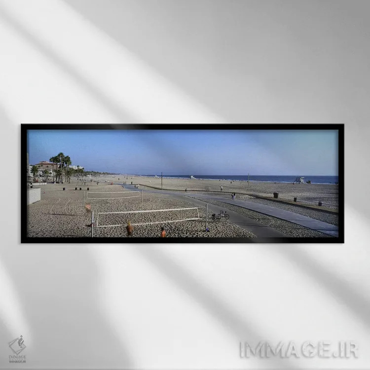 تابلو دکوراتیو Santa Monica, Los Angeles County, California, USA,گردشگ… اثر پانورامیک ایمجز - نمای قابدار مشکی