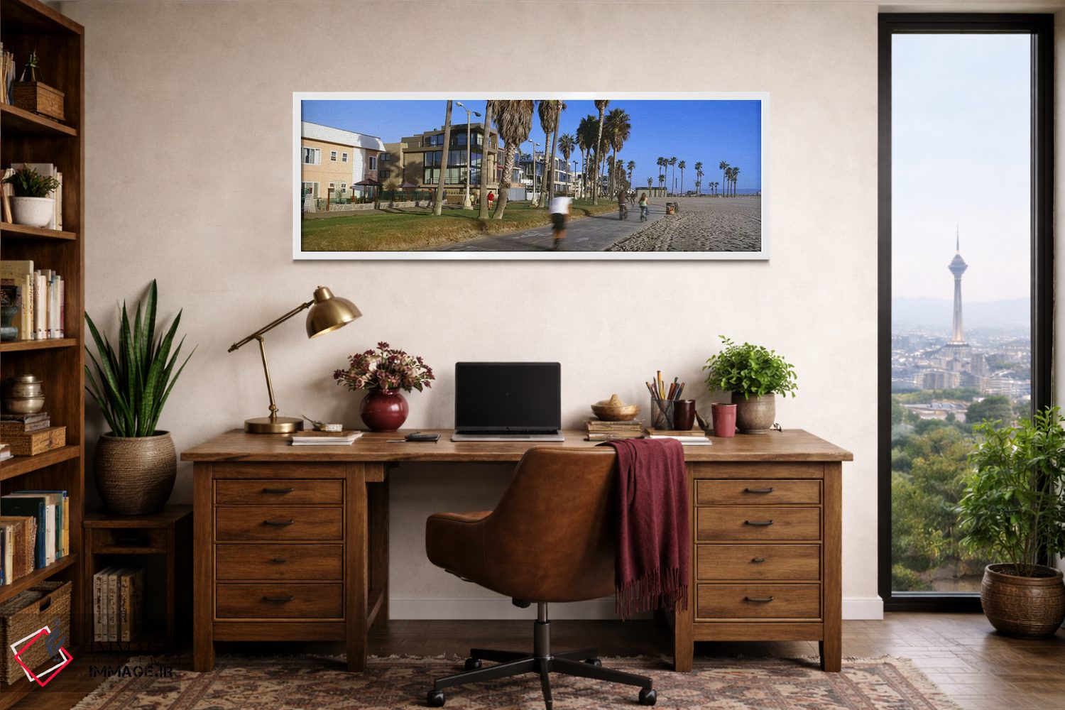 تابلو دکوراتیو Venice Beach, City of Los Angeles, California, USA,افرا… اثر پانورامیک ایمجز - D1W