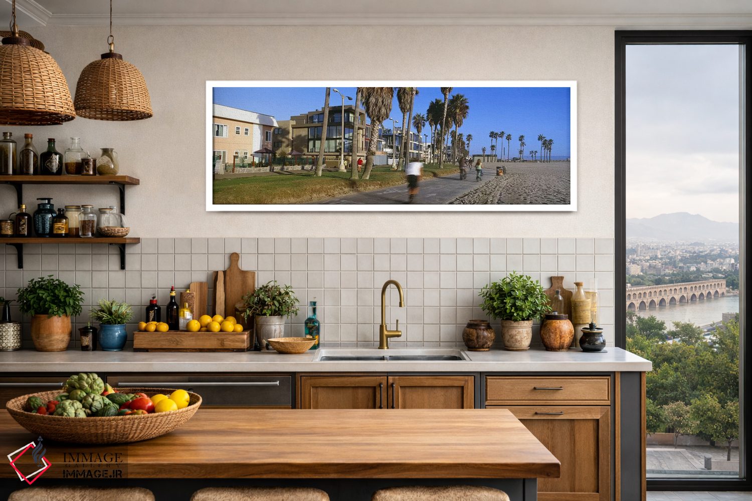 تابلو دکوراتیو Venice Beach, City of Los Angeles, California, USA,افرا… اثر پانورامیک ایمجز - D2W