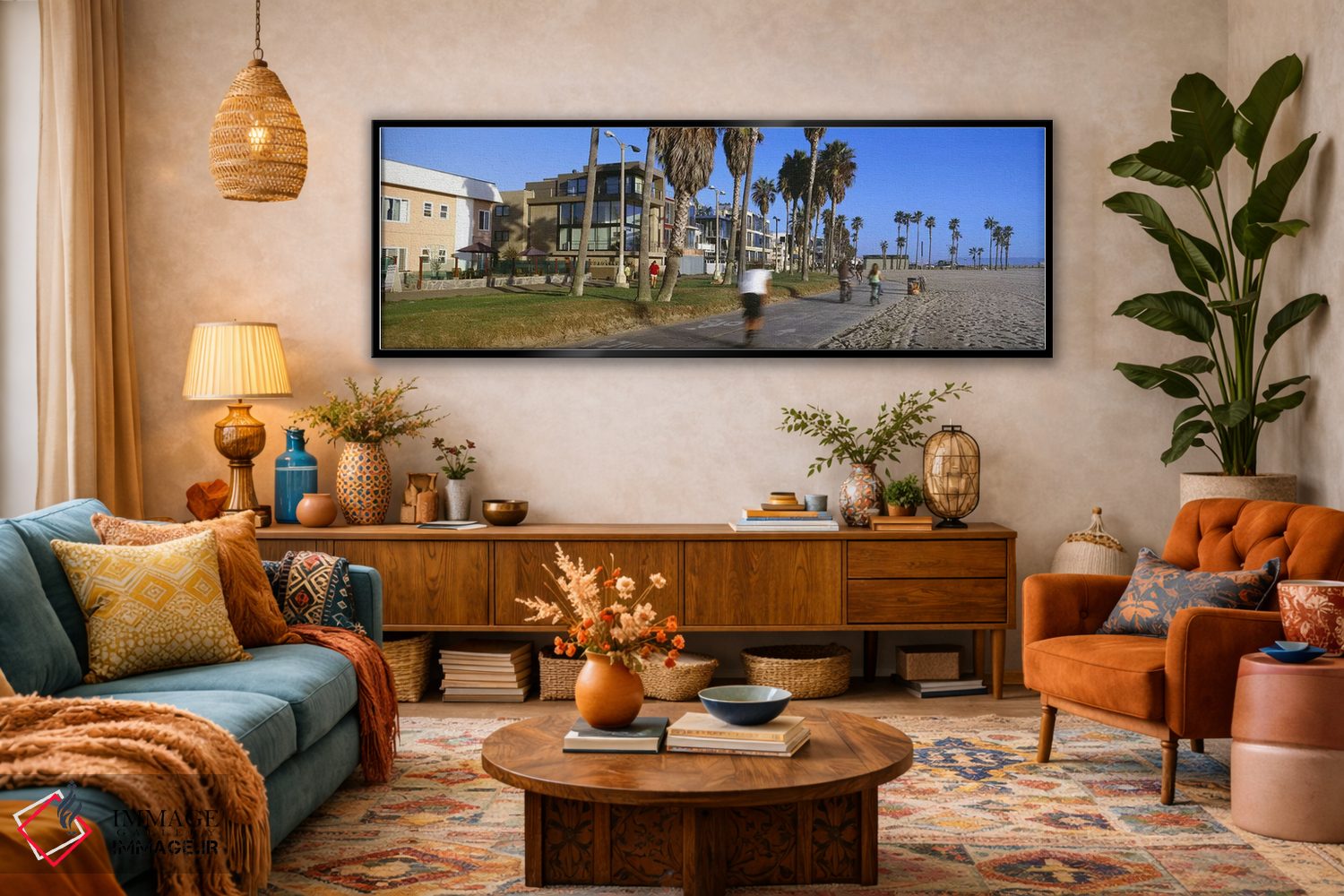 تابلو دکوراتیو Venice Beach, City of Los Angeles, California, USA,افرا… اثر پانورامیک ایمجز - D3B