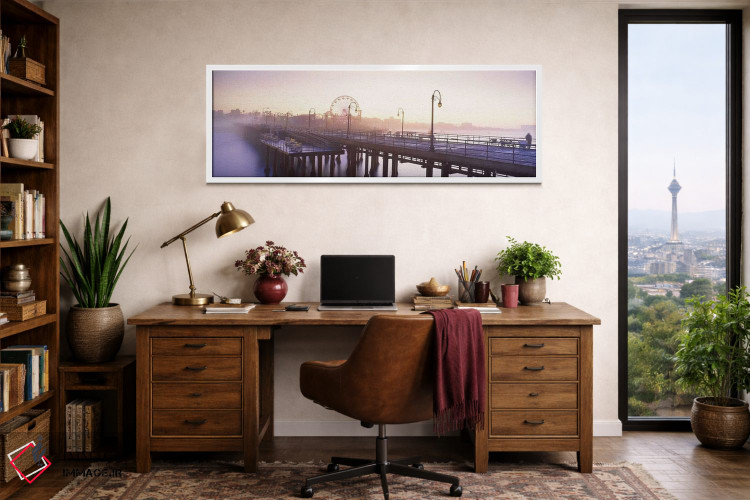 تابلو دکوراتیو Santa Monica Pier, Santa Monica, Los Angeles County, Ca… اثر پانورامیک ایمجز - D1W