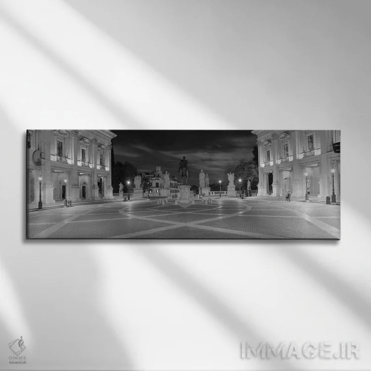 تابلو دکوراتیو Piazza del Campidoglio, Capitoline Hill, Rome, Italy ,ت… اثر پانورامیک ایمجز - نمای روبهرو روی دیوار