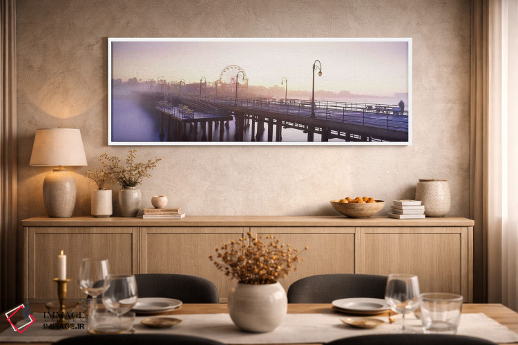تابلو دکوراتیو Santa Monica Pier, Santa Monica, Los Angeles County, Ca… اثر پانورامیک ایمجز - D2W