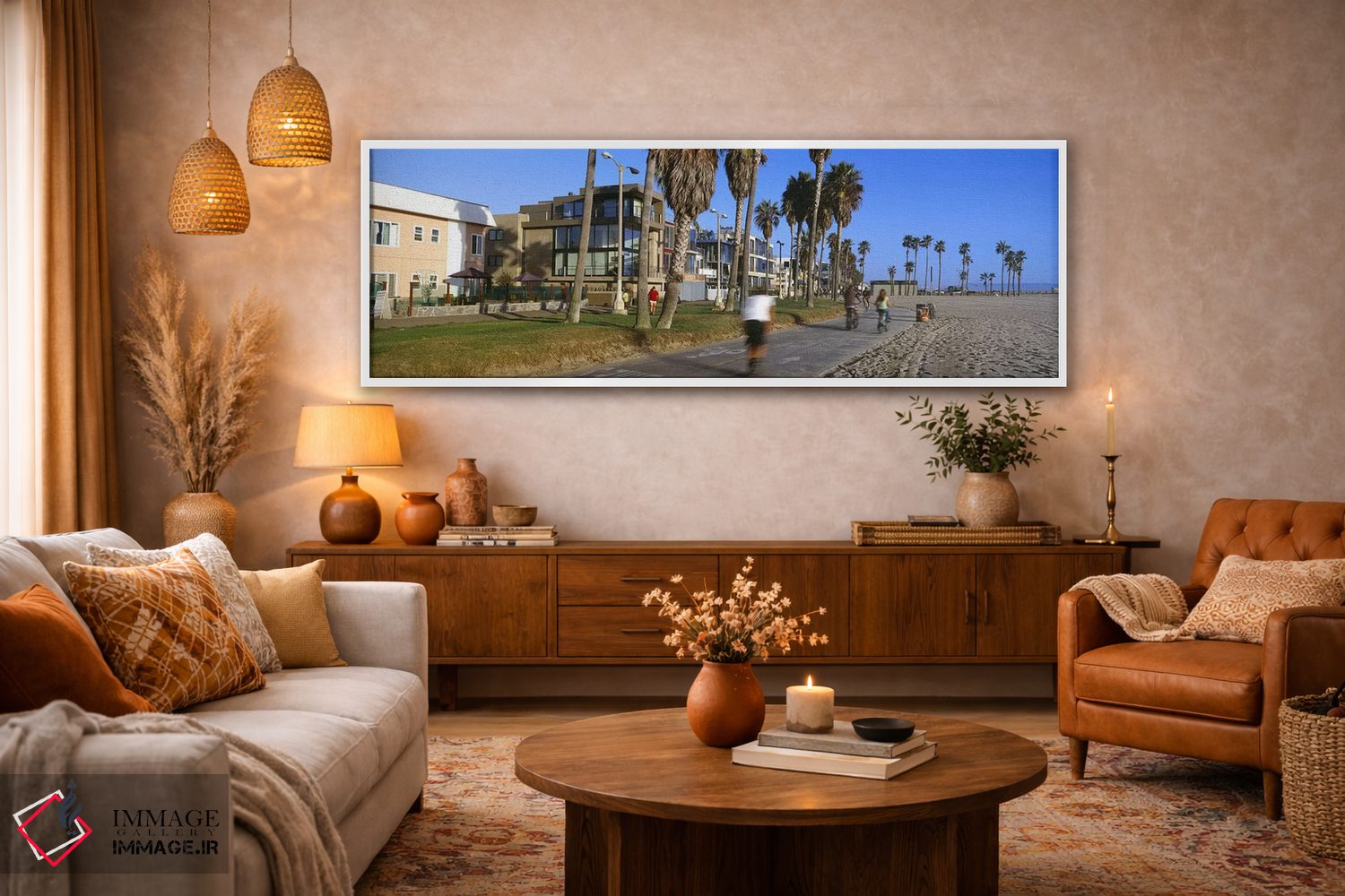 تابلو دکوراتیو Venice Beach, City of Los Angeles, California, USA,افرا… اثر پانورامیک ایمجز - D5W