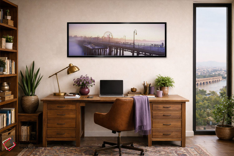 تابلو دکوراتیو Santa Monica Pier, Santa Monica, Los Angeles County, Ca… اثر پانورامیک ایمجز - D3B