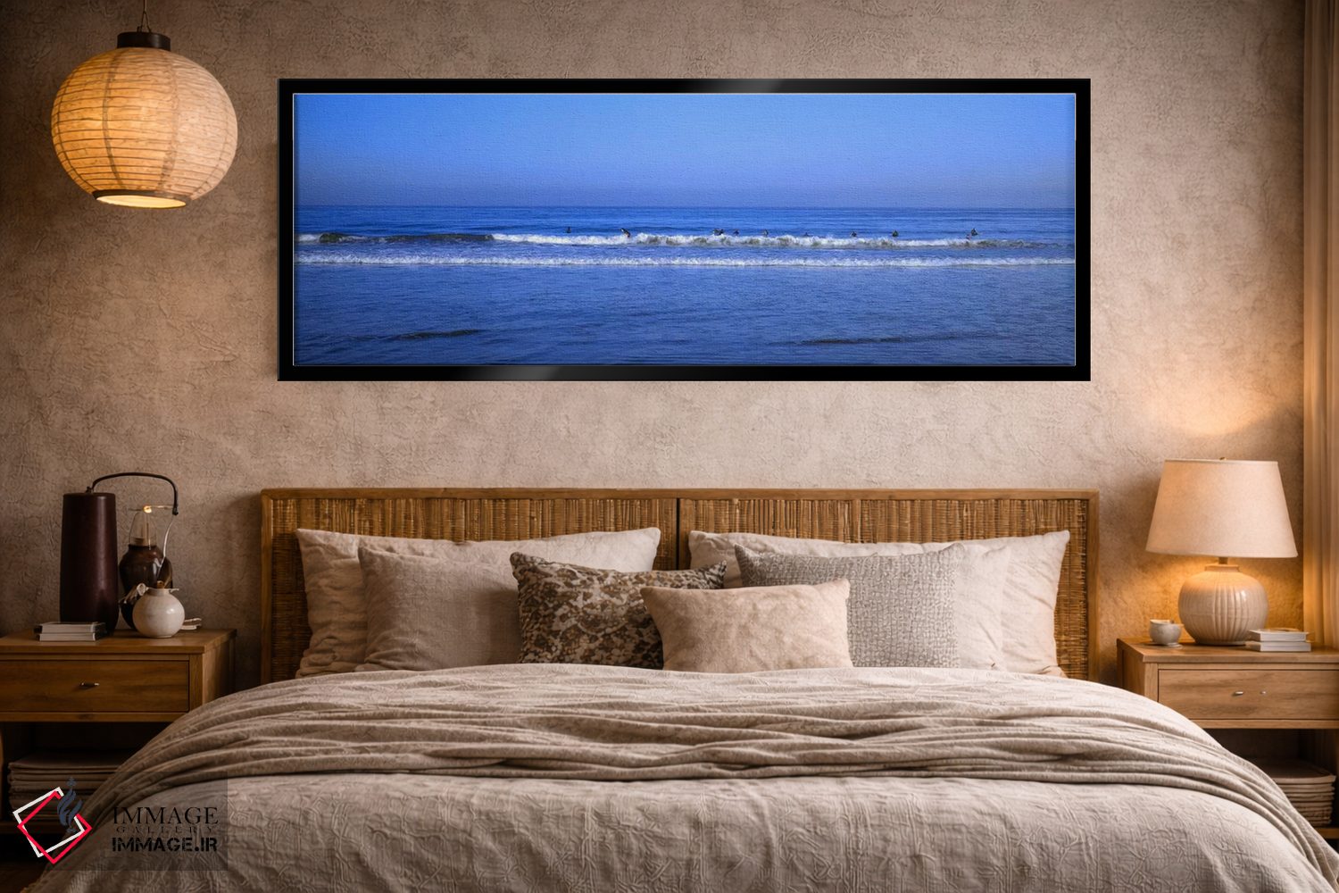 تابلو دکوراتیو Santa Monica, Los Angeles County, California, USA,موج س… اثر پانورامیک ایمجز - D5B