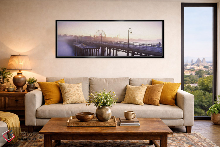 تابلو دکوراتیو Santa Monica Pier, Santa Monica, Los Angeles County, Ca… اثر پانورامیک ایمجز - D6B