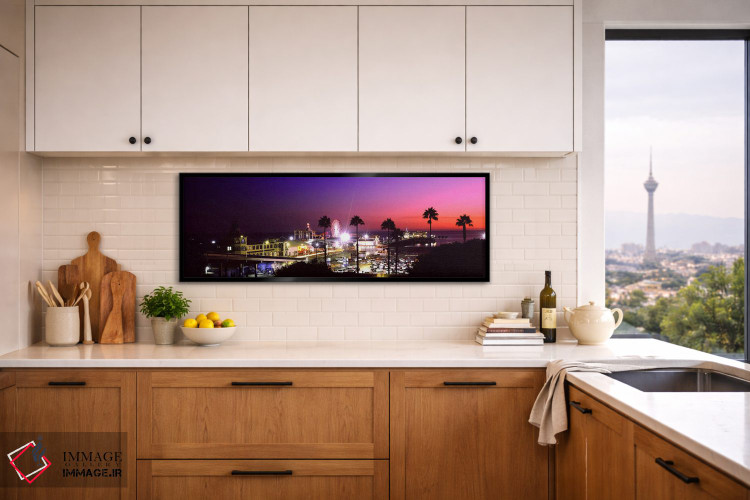 تابلو دکوراتیو Santa Monica Beach, Santa Monica, Los Angeles County, C… اثر پانورامیک ایمجز - D5B