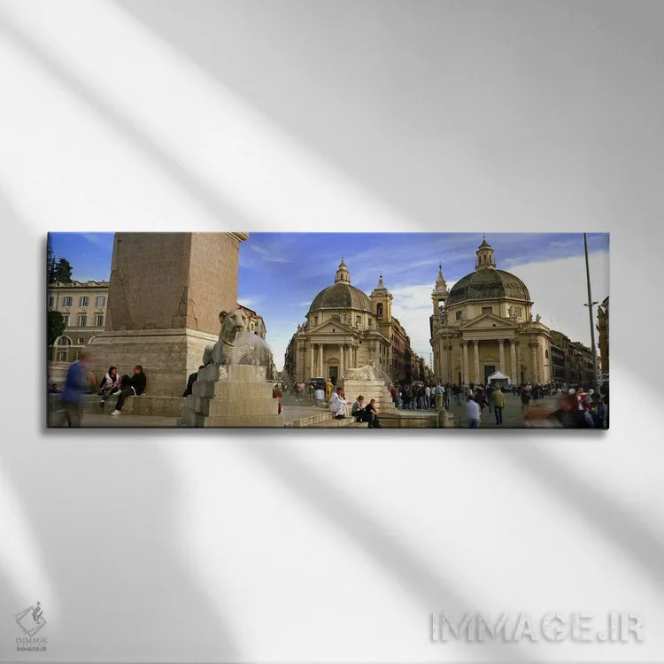 تابلو دکوراتیو Santa Maria Dei Miracoli, Santa Maria Di Montesanto, Pi… اثر پانورامیک ایمجز - نمای روبهرو روی دیوار