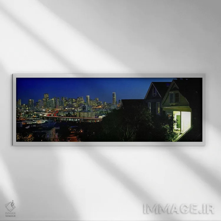 تابلو دکوراتیو San Francisco, California, USA 2009,ساختمان ها در شهر… اثر پانورامیک ایمجز - نمای قابدار سفید