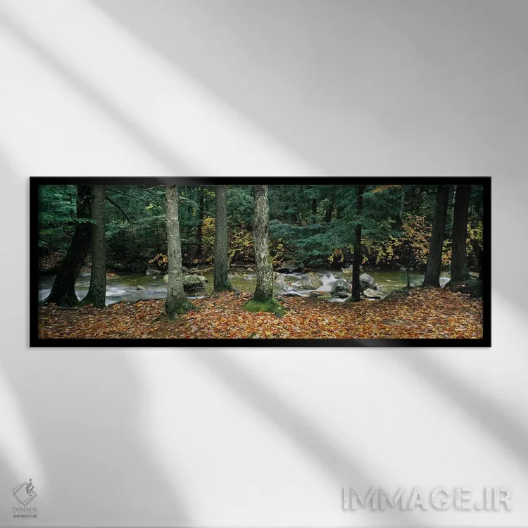 تابلو دکوراتیو White Mountain National Forest, New Hampshire, USA,رودخ… اثر پانورامیک ایمجز - نمای قابدار مشکی