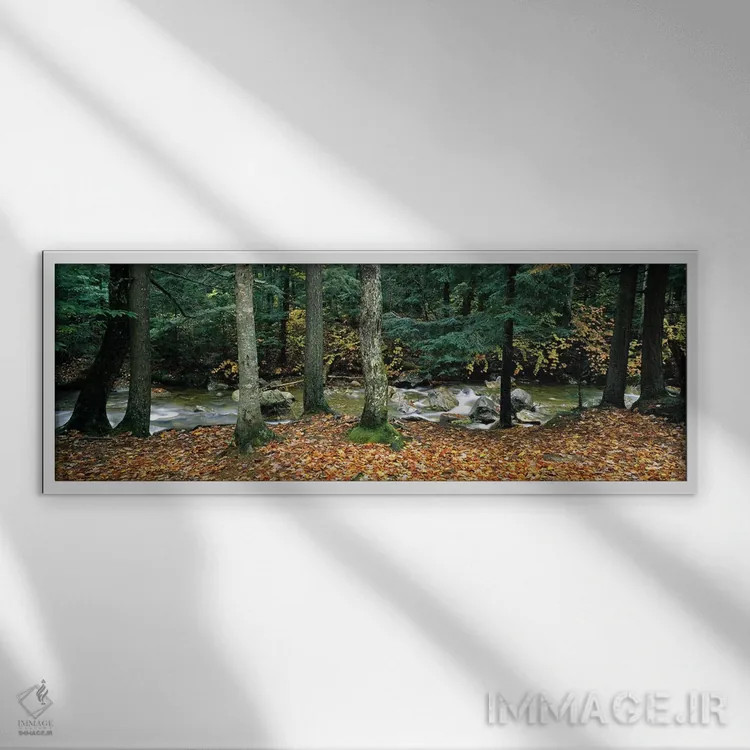 تابلو دکوراتیو White Mountain National Forest, New Hampshire, USA,رودخ… اثر پانورامیک ایمجز - نمای قابدار سفید