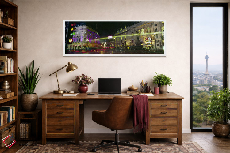 تابلو دکوراتیو Piccadilly Circus, London, England,نمای حرکت تار شده از… اثر پانورامیک ایمجز - D1W