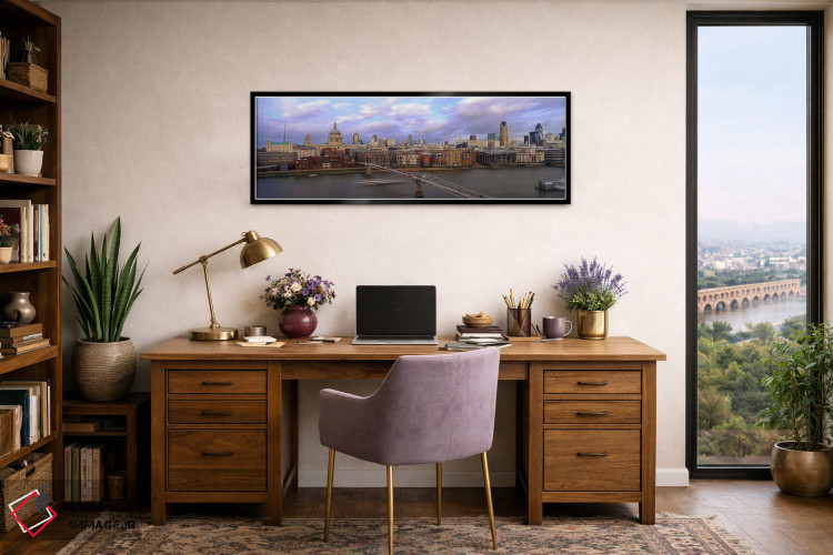 تابلو دکوراتیو St. Paul's Cathedral, London, England,پل بر فراز رودخان… اثر پانورامیک ایمجز - D2B