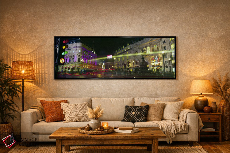 تابلو دکوراتیو Piccadilly Circus, London, England,نمای حرکت تار شده از… اثر پانورامیک ایمجز - D6B