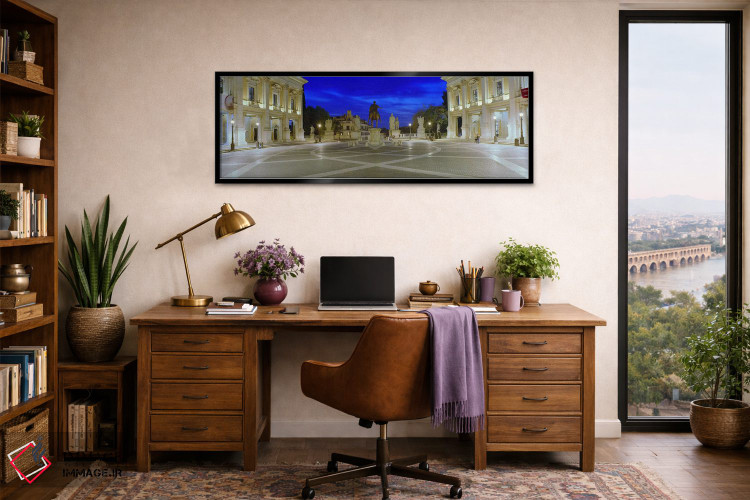 تابلو دکوراتیو Piazza del Campidoglio, Capitoline Hill, Rome, Italy,تن… اثر پانورامیک ایمجز - D2B