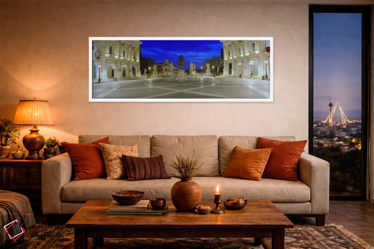 تابلو دکوراتیو Piazza del Campidoglio, Capitoline Hill, Rome, Italy,تن… اثر پانورامیک ایمجز - D3W
