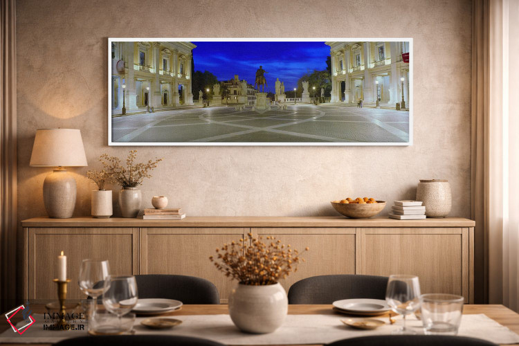 تابلو دکوراتیو Piazza del Campidoglio, Capitoline Hill, Rome, Italy,تن… اثر پانورامیک ایمجز - D1W