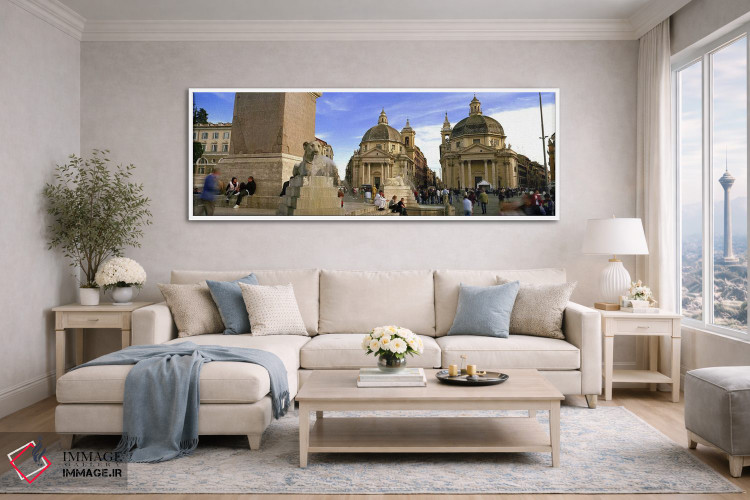 تابلو دکوراتیو Santa Maria Dei Miracoli, Santa Maria Di Montesanto, Pi… اثر پانورامیک ایمجز - D4W