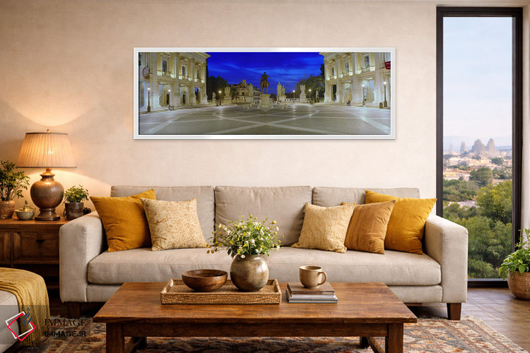 تابلو دکوراتیو Piazza del Campidoglio, Capitoline Hill, Rome, Italy,تن… اثر پانورامیک ایمجز - D4W