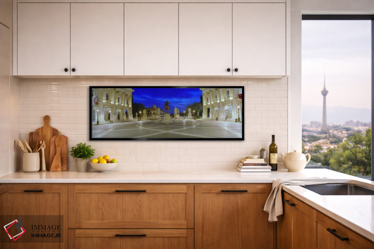 تابلو دکوراتیو Piazza del Campidoglio, Capitoline Hill, Rome, Italy,تن… اثر پانورامیک ایمجز - D6B