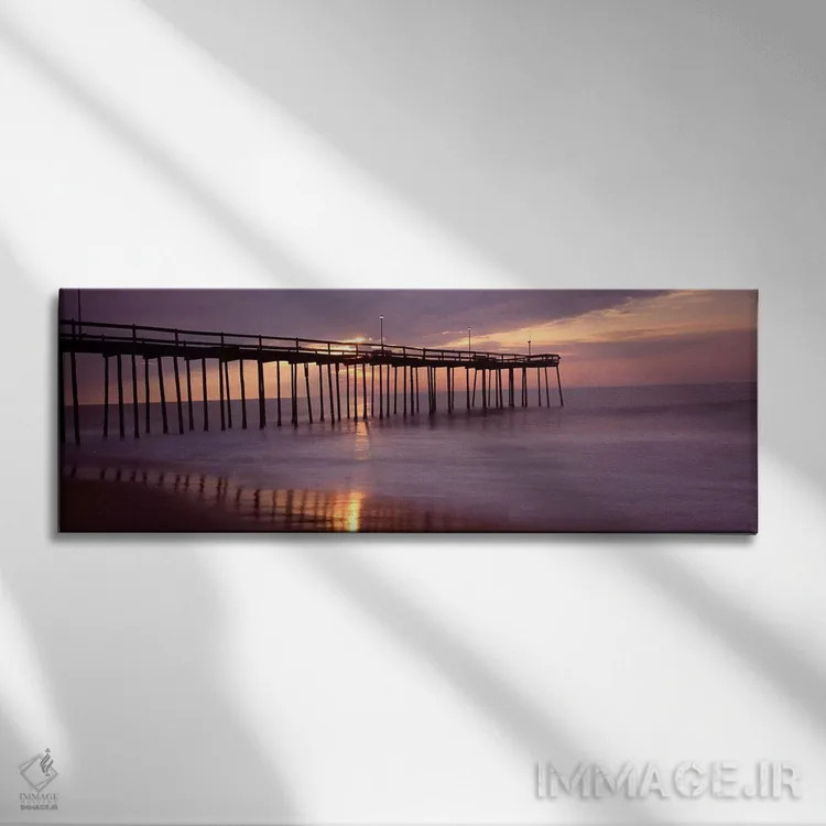 تابلو دکوراتیو Ocean City, Worcester County, Maryland, USA,غروب ابری ب… اثر پانورامیک ایمجز - نمای روبهرو روی دیوار