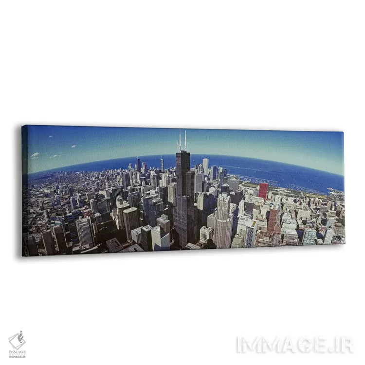 تابلو دکوراتیو Sears Tower, Lake Michigan, Chicago, Illinois, USA,نمای… اثر پانورامیک ایمجز - نمای پرسپکتیو محصول