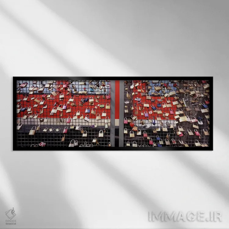 تابلو دکوراتیو Hohenzollern Bridge, Cologne, North Rhine Westphalia, G… اثر پانورامیک ایمجز - نمای قابدار مشکی