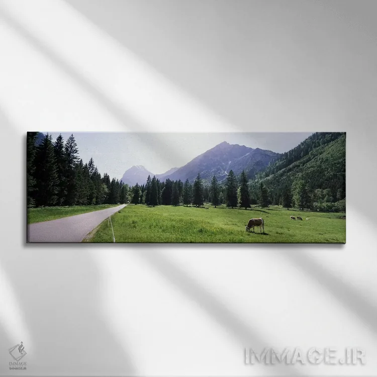 تابلو دکوراتیو Karwendel Mountains, Risstal Valley, Hinterriss, Tyrol… اثر پانورامیک ایمجز - نمای روبهرو روی دیوار