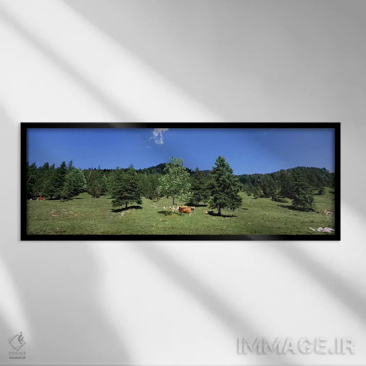 تابلو دکوراتیو Karwendel Mountains, Risstal Valley, Hinterriss, Tyrol… اثر پانورامیک ایمجز - نمای قابدار مشکی