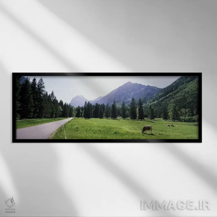 تابلو دکوراتیو Karwendel Mountains, Risstal Valley, Hinterriss, Tyrol… اثر پانورامیک ایمجز - نمای قابدار مشکی