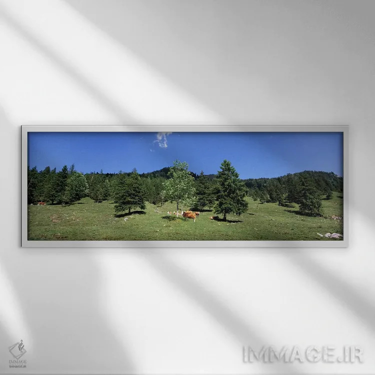 تابلو دکوراتیو Karwendel Mountains, Risstal Valley, Hinterriss, Tyrol… اثر پانورامیک ایمجز - نمای قابدار سفید