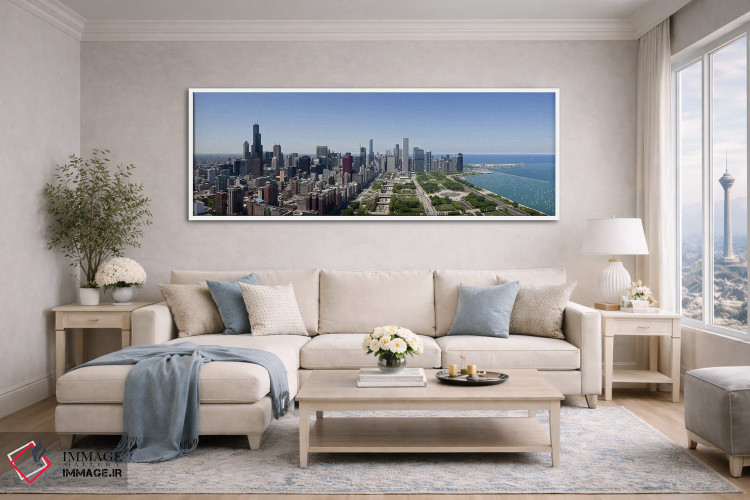 تابلو دکوراتیو Chicago, Lake Michigan, Cook County, Illinois 2009,منظر… اثر پانورامیک ایمجز - D4W