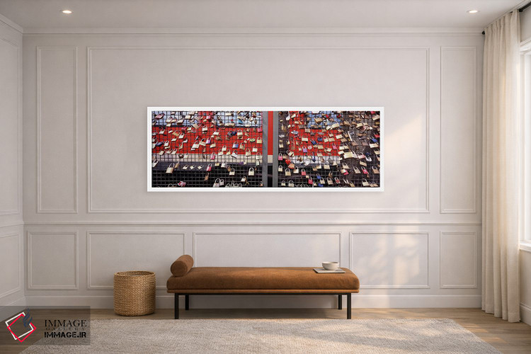 تابلو دکوراتیو Hohenzollern Bridge, Cologne, North Rhine Westphalia, G… اثر پانورامیک ایمجز - D1W