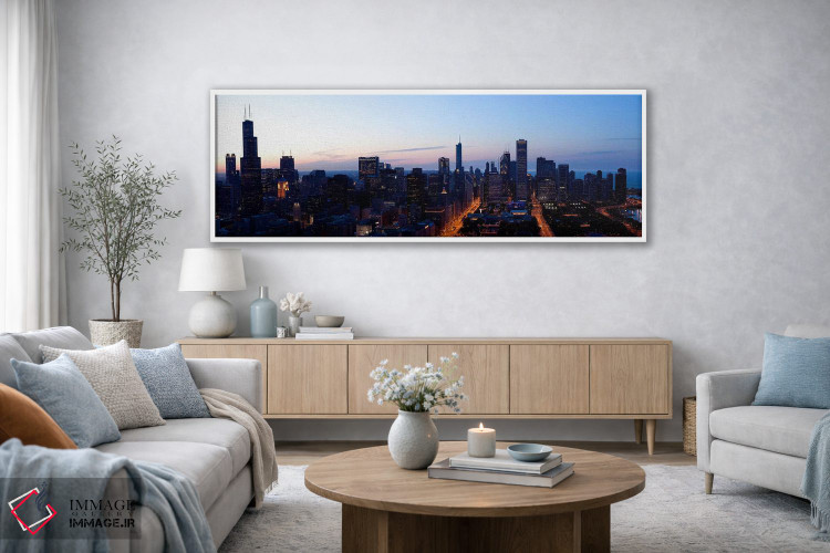 تابلو دکوراتیو Chicago, Cook County, Illinois, USA 2009,نمای زاویه بال… اثر پانورامیک ایمجز - D3W