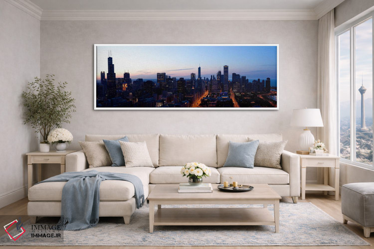 تابلو دکوراتیو Chicago, Cook County, Illinois, USA 2009,نمای زاویه بال… اثر پانورامیک ایمجز - D4W