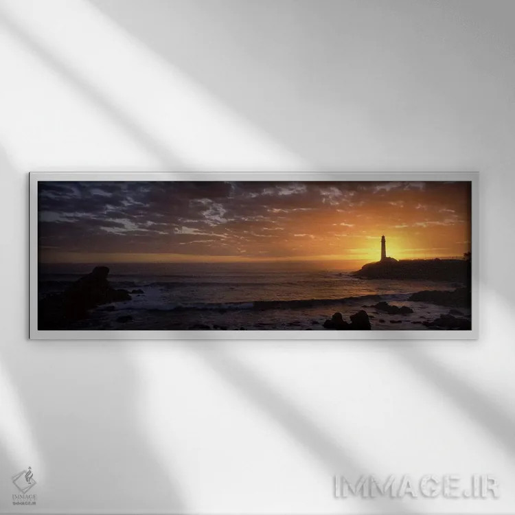 تابلو دکوراتیو Pigeon Point Lighthouse, San Mateo County, California… اثر پانورامیک ایمجز - نمای قابدار سفید