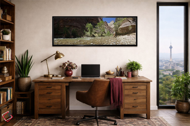 تابلو دکوراتیو Zion National Park, Washington County, Utah, USA,شاخه ش… اثر پانورامیک ایمجز - D3B